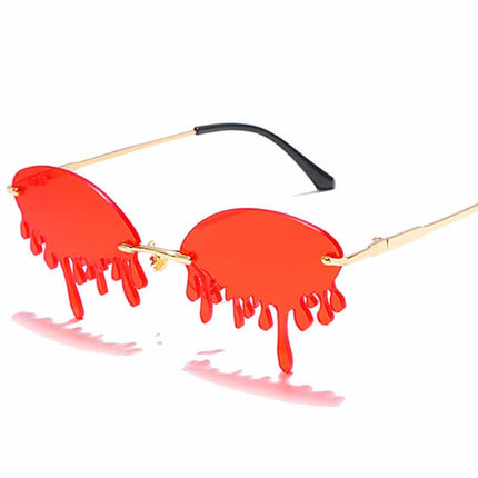 Multicolored Rimless Sunglasses for Women - wnkrs