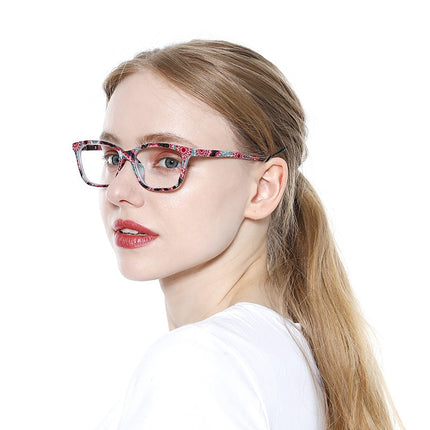 Women's Anti-Blue Light Floral Pattern Eyeglasses - wnkrs