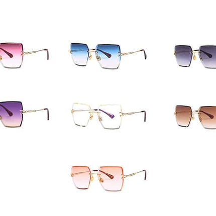 Women's Rimless Square Sunglasses - wnkrs