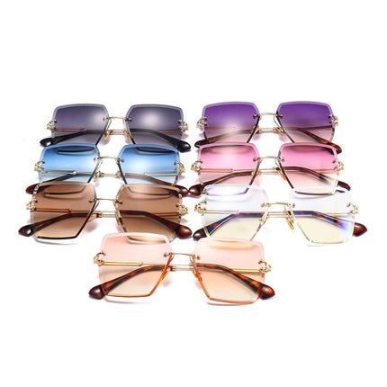 Women's Rimless Square Sunglasses - wnkrs