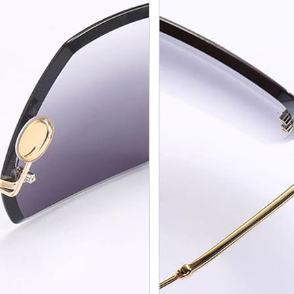 Women's Rimless Square Sunglasses - wnkrs