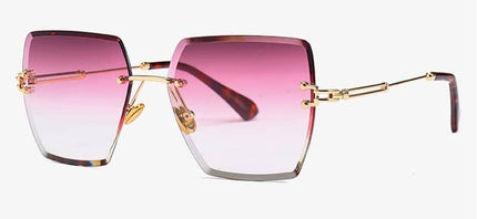 Women's Rimless Square Sunglasses - wnkrs