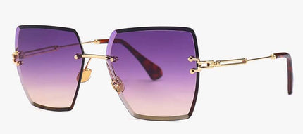Women's Rimless Square Sunglasses - wnkrs