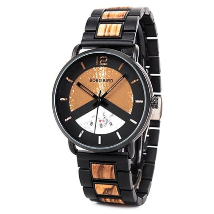Men's Round Shaped Mechanical Wooden Watch - wnkrs