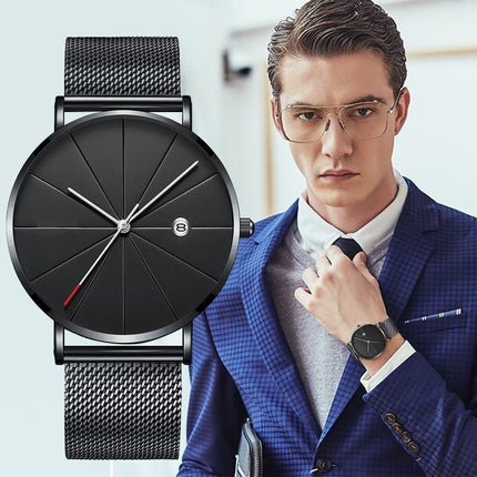 Men's Classic Mesh Stainless Steel Watch - wnkrs