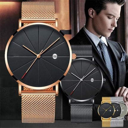 Men's Classic Mesh Stainless Steel Watch - wnkrs