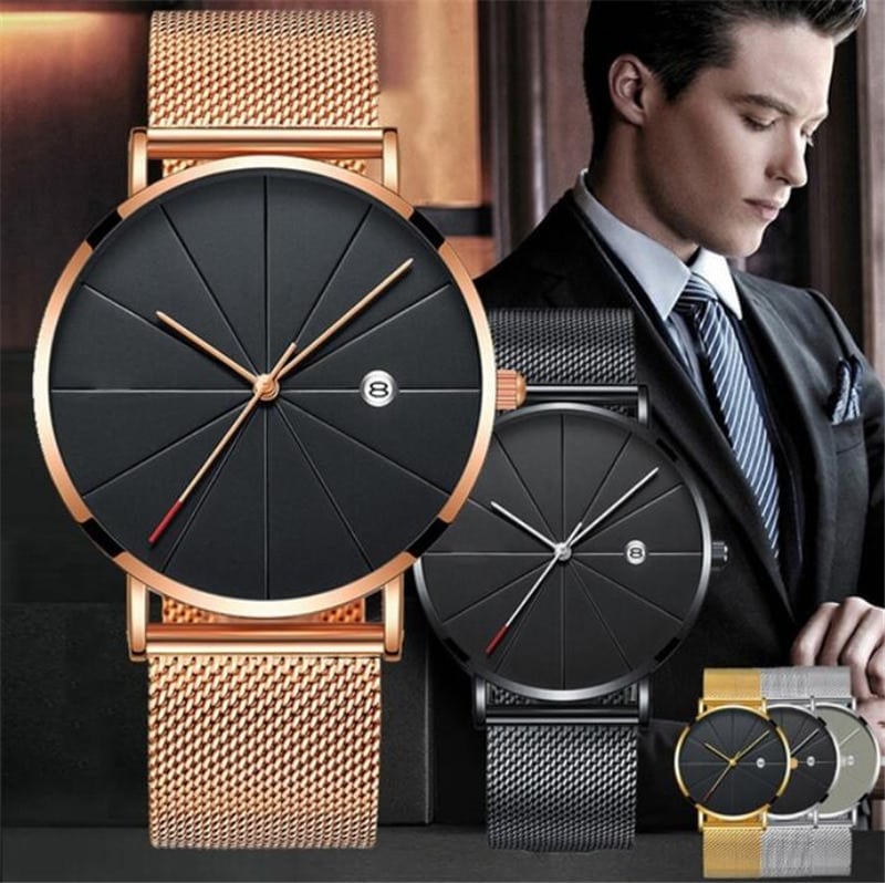 Men's Classic Mesh Stainless Steel Watch