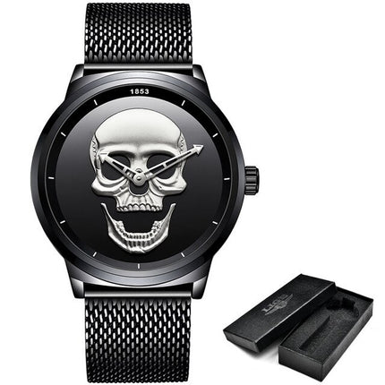 Men's Stainless Steel Skull Watch - wnkrs