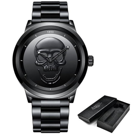 Men's Stainless Steel Skull Watch - wnkrs