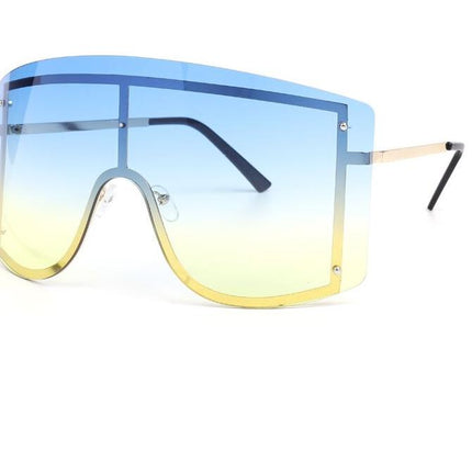 Women's Oversized Rimless Metal Female Sunglasses - wnkrs
