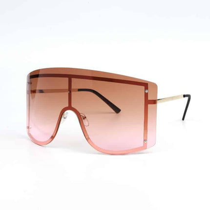 Women's Oversized Rimless Metal Female Sunglasses - wnkrs