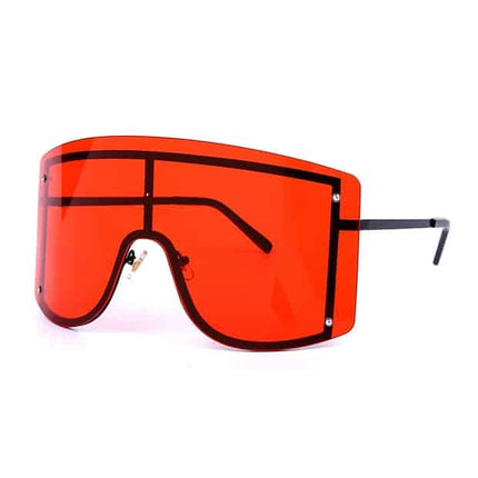 Women's Oversized Rimless Metal Female Sunglasses - wnkrs