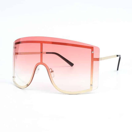 Women's Oversized Rimless Metal Female Sunglasses - wnkrs
