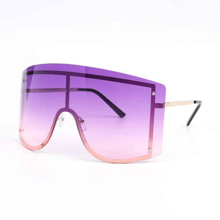 Women's Oversized Rimless Metal Female Sunglasses - wnkrs