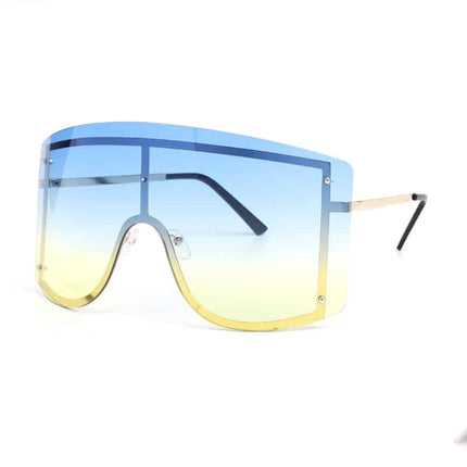 Women's Oversized Rimless Metal Female Sunglasses - wnkrs