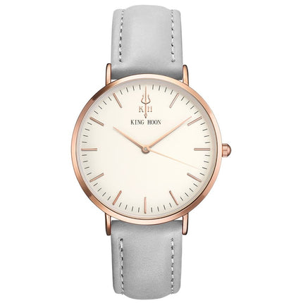 Women's Round Leather Wrist Watches - wnkrs