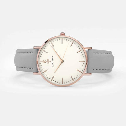 Women's Round Leather Wrist Watches - wnkrs