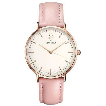 Women's Round Leather Wrist Watches - wnkrs