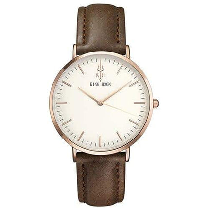 Women's Round Leather Wrist Watches - wnkrs