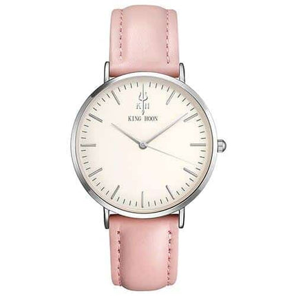 Women's Round Leather Wrist Watches - wnkrs