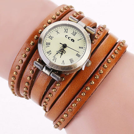 Women's Rivet Leather Bracelet Watch - wnkrs