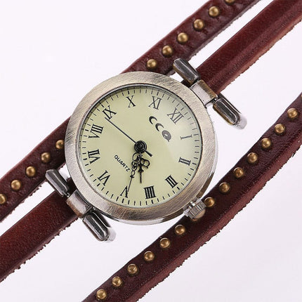 Women's Rivet Leather Bracelet Watch - wnkrs