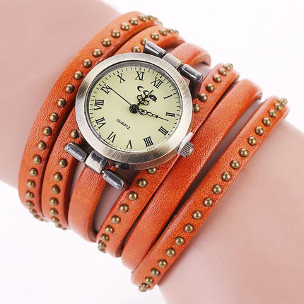 Women's Rivet Leather Bracelet Watch - wnkrs