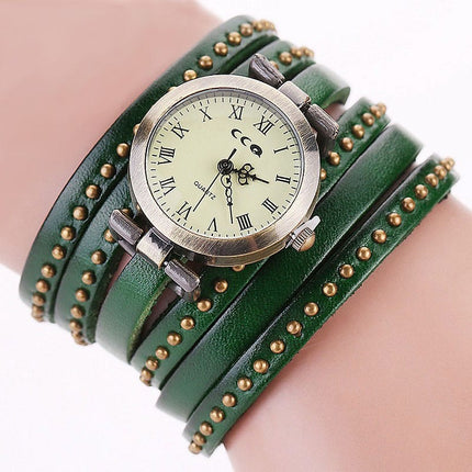 Women's Rivet Leather Bracelet Watch - wnkrs