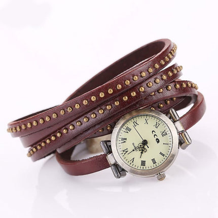 Women's Rivet Leather Bracelet Watch - wnkrs