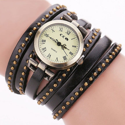 Women's Rivet Leather Bracelet Watch - wnkrs