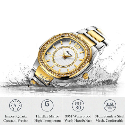 Women's Square Wrist Watch with Diamonds - wnkrs
