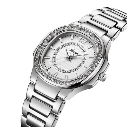 Women's Square Wrist Watch with Diamonds - wnkrs
