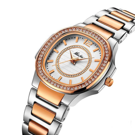 Women's Square Wrist Watch with Diamonds - wnkrs