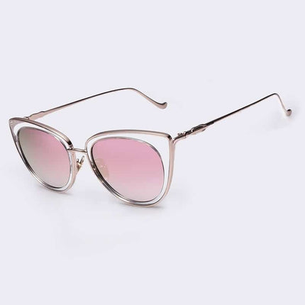 Women's Cat Eye Metal Frame Sunglasses - wnkrs