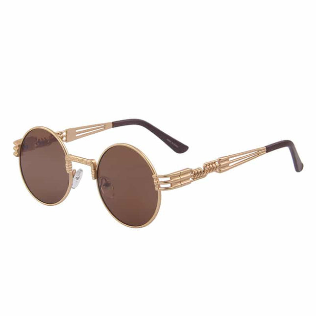 Women's Round Steampunk Sunglasses - wnkrs