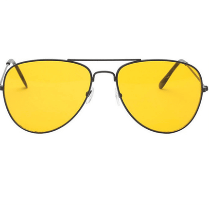 Men's Retro Style Sunglasses with Large Yellow Lenses - wnkrs
