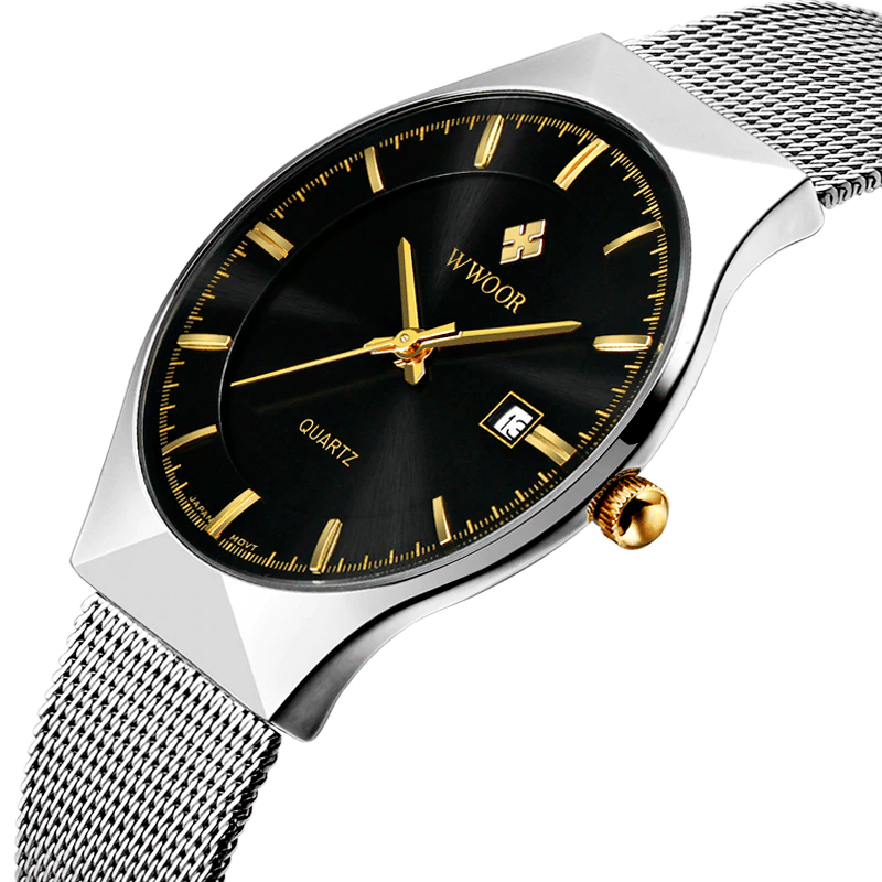 Men's Slim 38mm Quartz Wristwatch