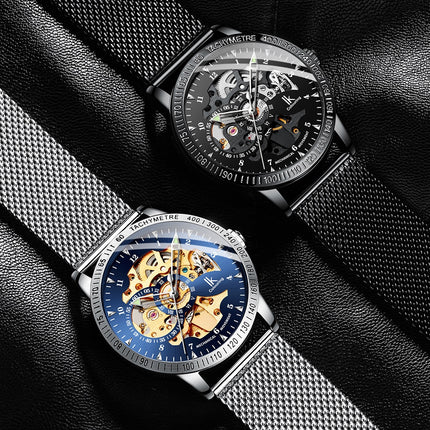 Men's Mesh Braided Skeleton Watch - wnkrs