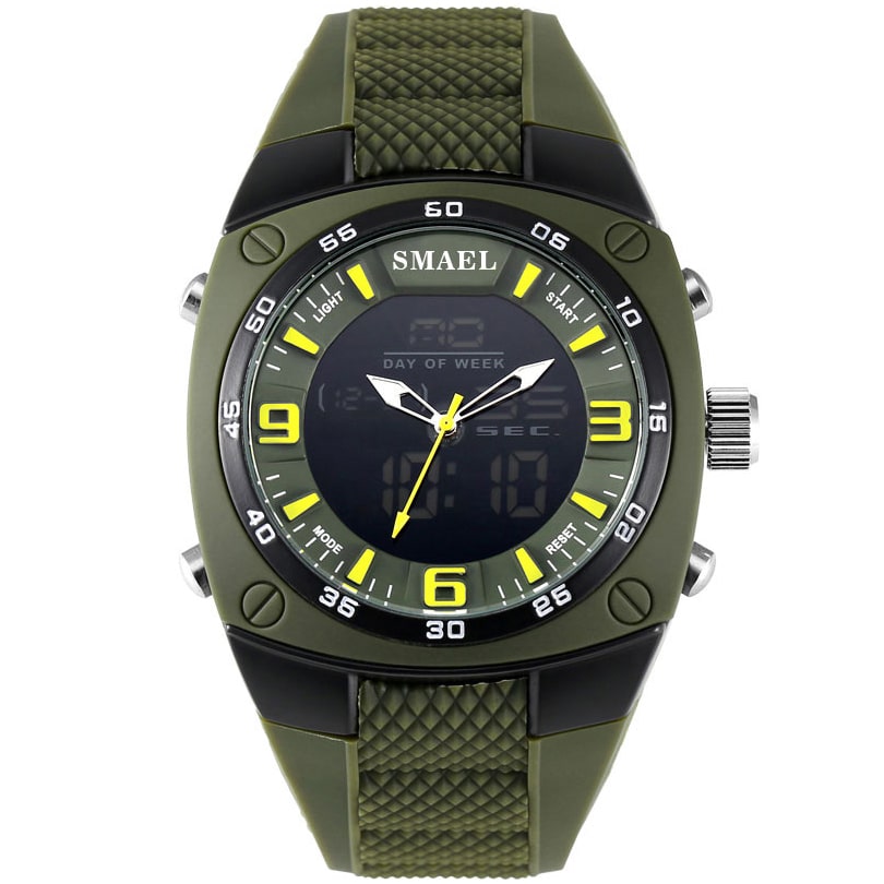 Men's Military Style Wide Bracelet Watches