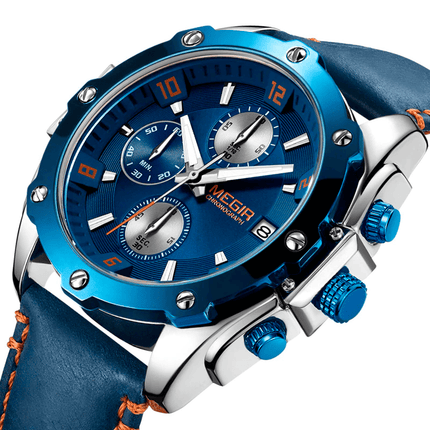 Casual Quartz Watches for Men with Leather Strap - wnkrs