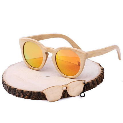 Boho Style Natural Bamboo Frame Women's Sunglasses - wnkrs