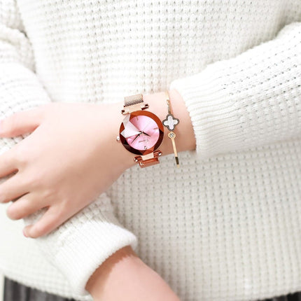 Women's Stylish Diamond Dial Watch - wnkrs