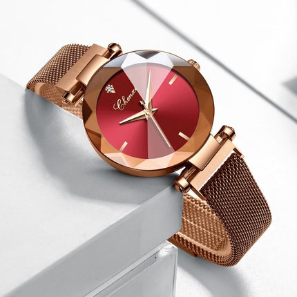Women's Stylish Diamond Dial Watch - wnkrs