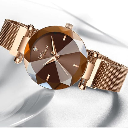 Women's Stylish Diamond Dial Watch - wnkrs
