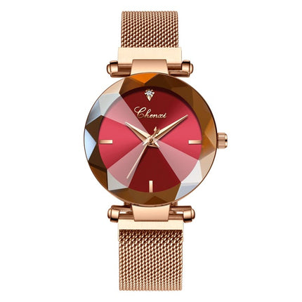 Women's Stylish Diamond Dial Watch - wnkrs