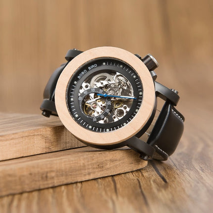 Men's Vintage Black Leather Watch - wnkrs