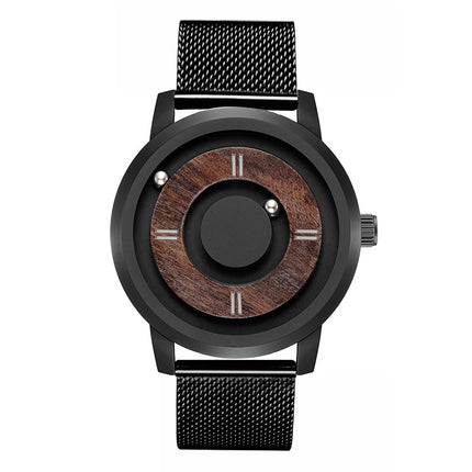 Men's Wooden Dial Watch with Leather Strap - wnkrs