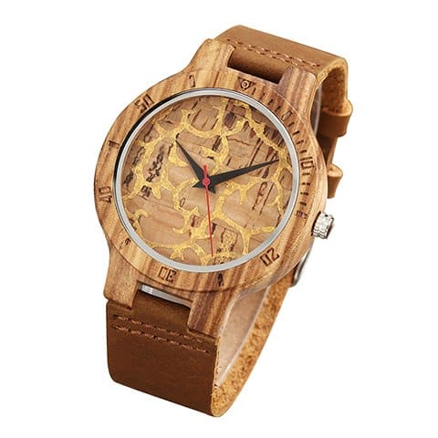 Geometric Printed Bamboo Wood Women's Watches - wnkrs