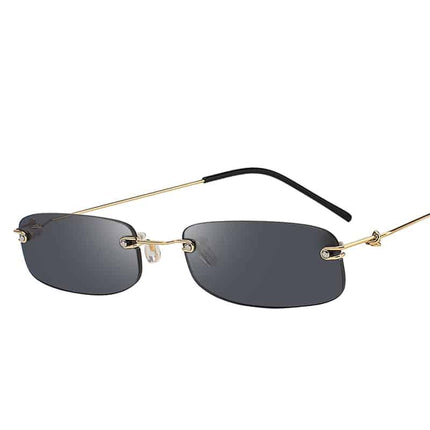 Men's Rimless Rectangle Sunglasses - wnkrs