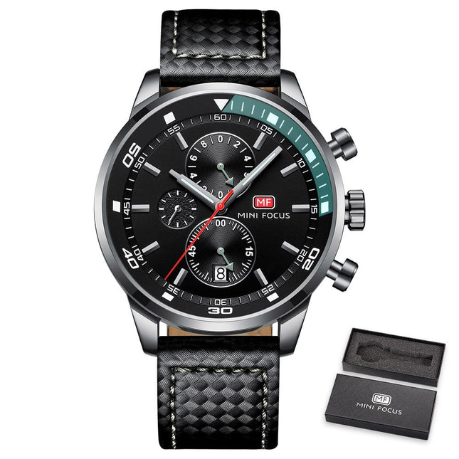 Men's Plaid Leather Strap Watches - wnkrs